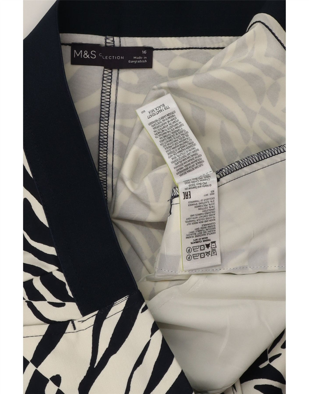 Marks & Spencer Damen Caprihose UK 16 Large W36 L20 Schwarz