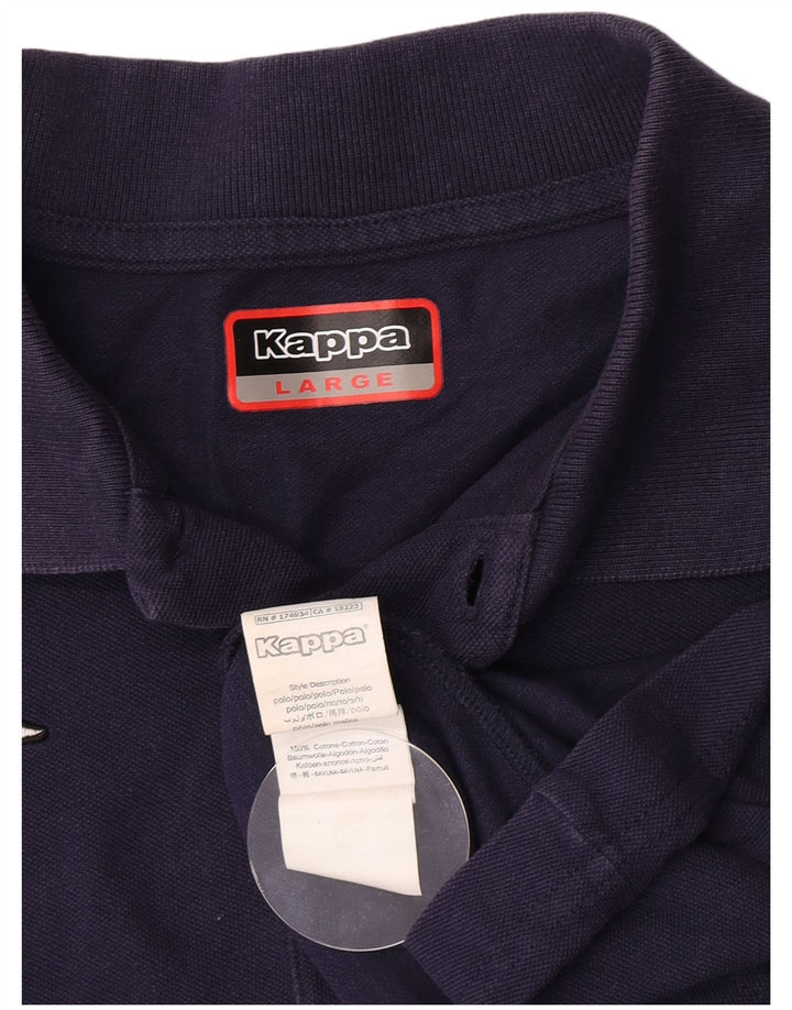 Kappa Herren-Poloshirt, große marineblaue Baumwolle
