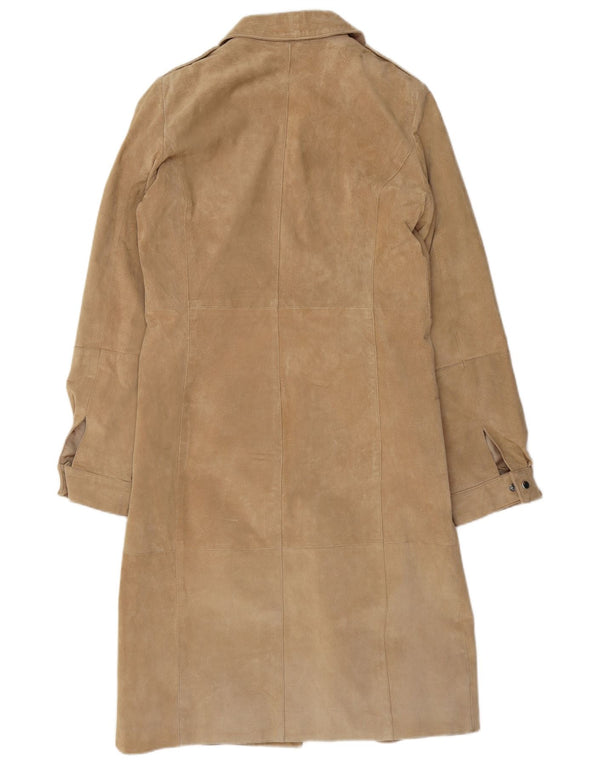 Vero Moda Damen Wildleder-Hemdkleid UK 12 Medium Beige Leder