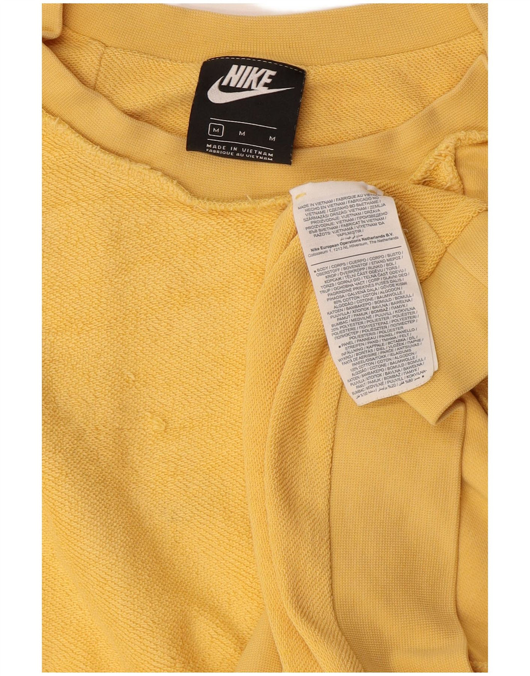 Nike Herren-Sweatshirt-Pullover aus mittelgelber Baumwolle