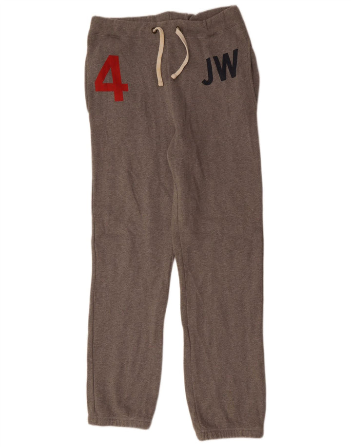 JACK WILLS Herren-Trainingsanzug mit Grafik, Jogginghose, Größe S, Grau, Baumwolle