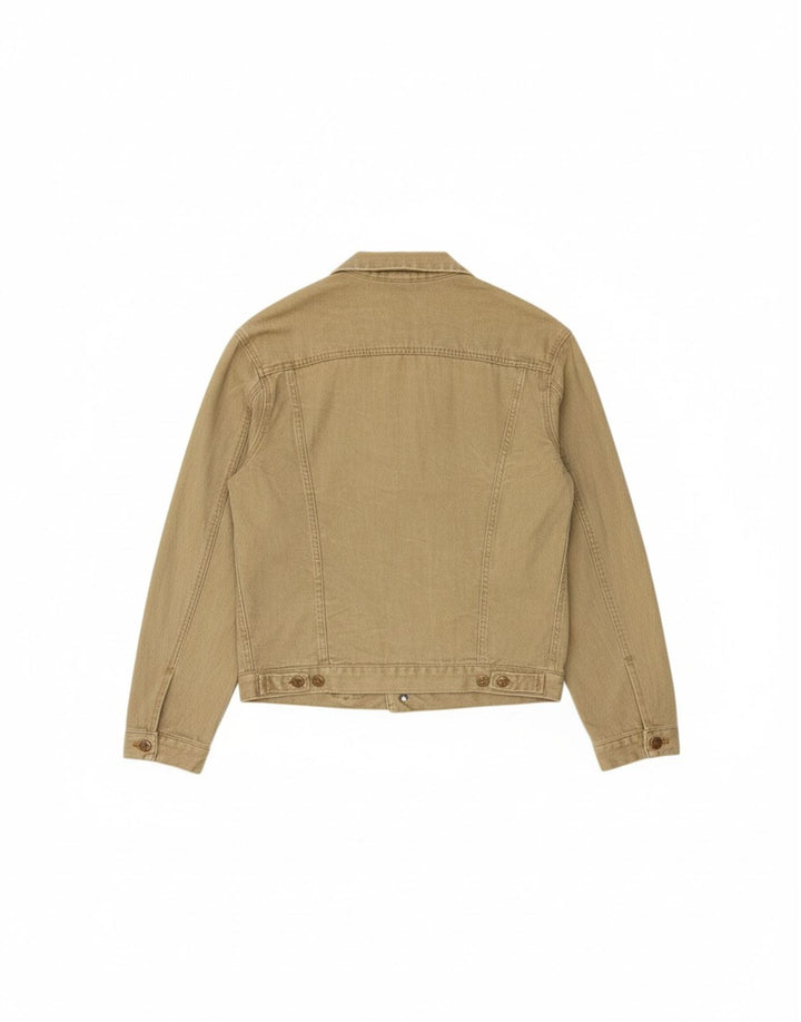 VINTAGE Mens Denim Jacket UK 38 Medium Beige Vintage Vintage and Second-Hand Vintage from Messina Hembry 