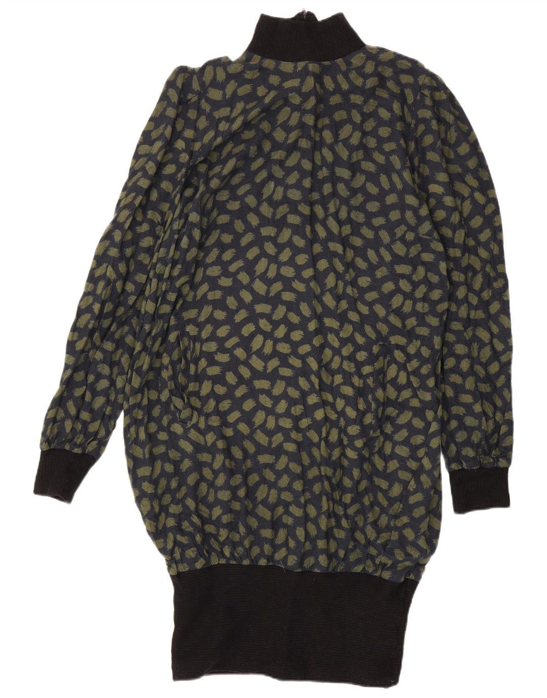 AVEDON Damen-Pulloverkleid mit abstraktem Muster, langärmelig, Größe 48, XL, Marineblau