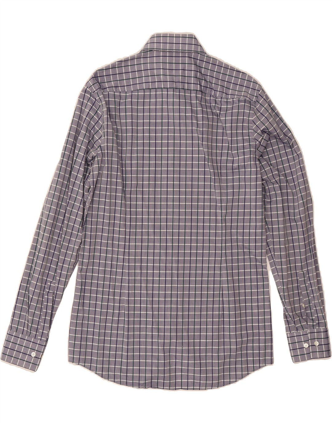 HUGO BOSS Mens Slim Fit Shirt Size 40 15 1/2 Medium Grey Check Cotton Vintage Hugo Boss and Second-Hand Hugo Boss from Messina Hembry 
