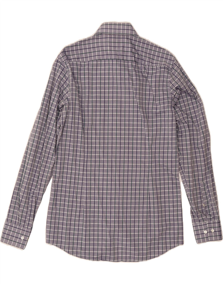 HUGO BOSS Mens Slim Fit Shirt Size 40 15 1/2 Medium Grey Check Cotton Vintage Hugo Boss and Second-Hand Hugo Boss from Messina Hembry 