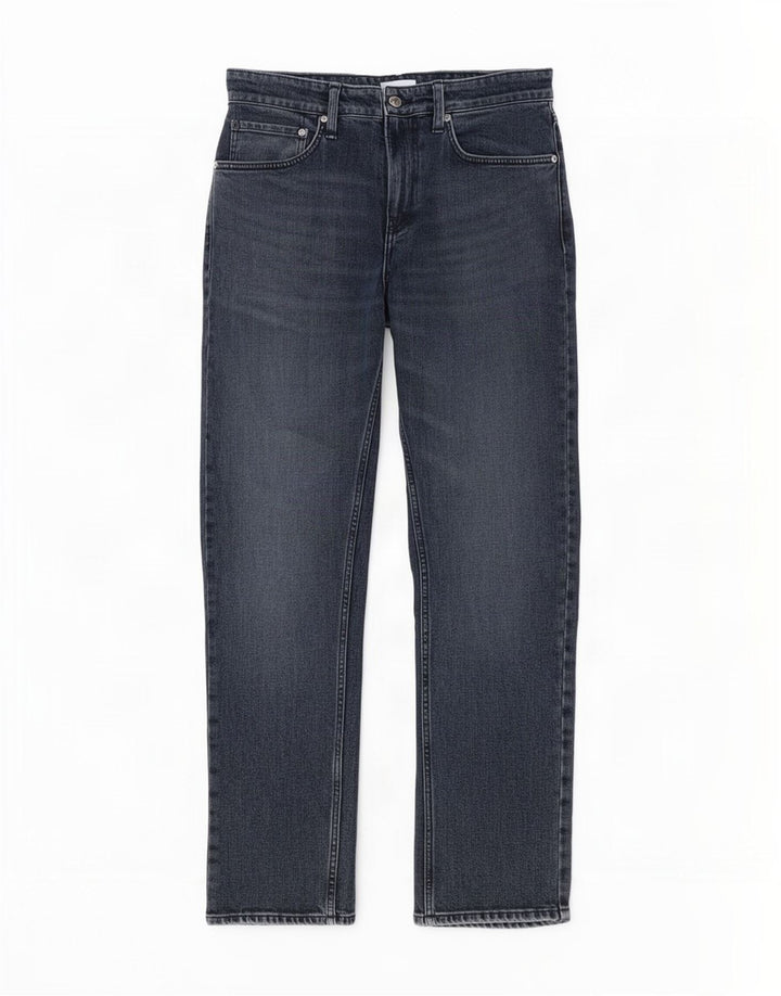 Calvin Klein Herren Straight Jeans W32 L32 Graue Baumwolle