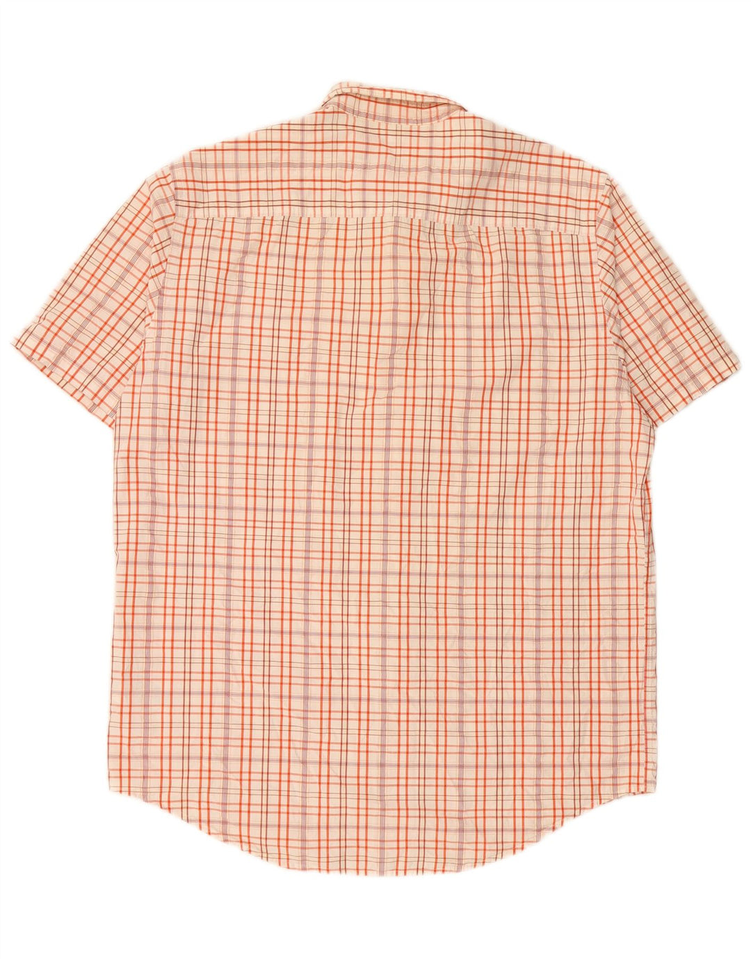 TIMBERLAND Herren-Hemd mit normaler Passform und kurzen Ärmeln, groß, weiß kariert, Baumwolle