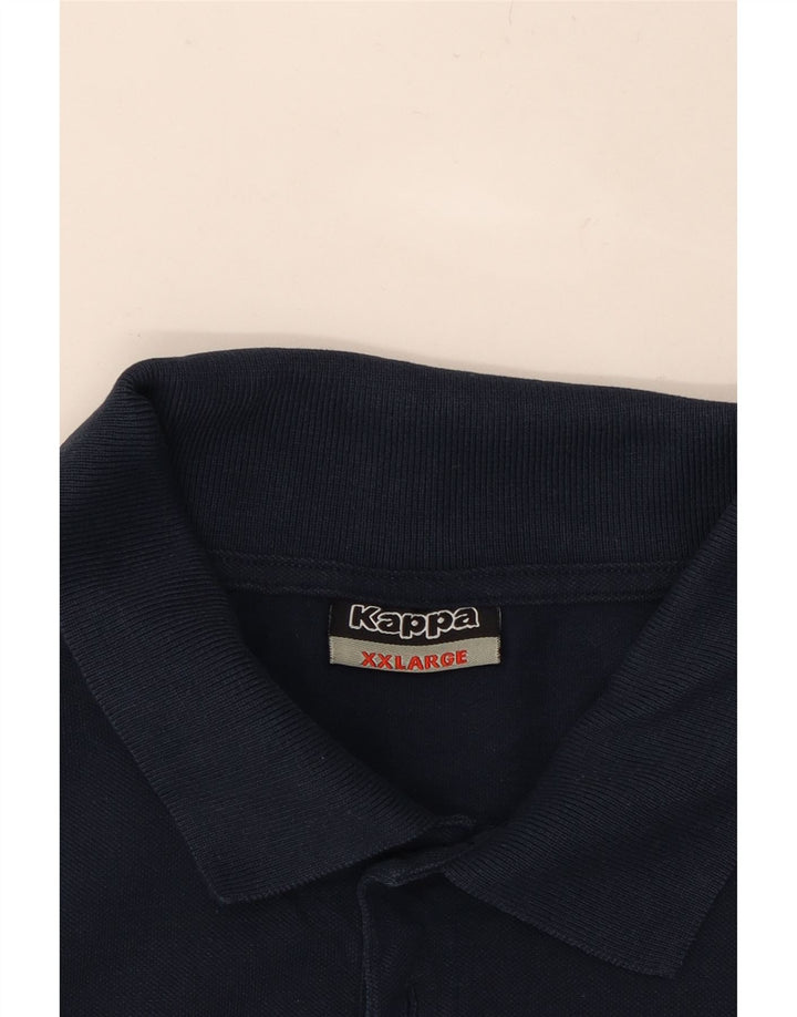 KAPPA Mens Polo Shirt 2XL Navy Blue Cotton Vintage Kappa and Second-Hand Kappa from Messina Hembry 