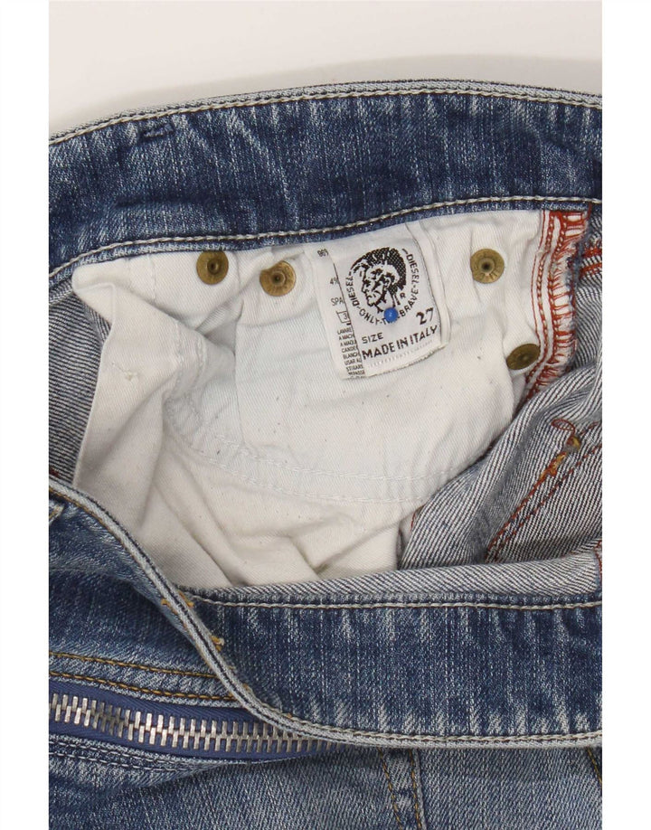 Diesel Damen Distressed Slim Jeans W27 L31 Blaue Baumwolle