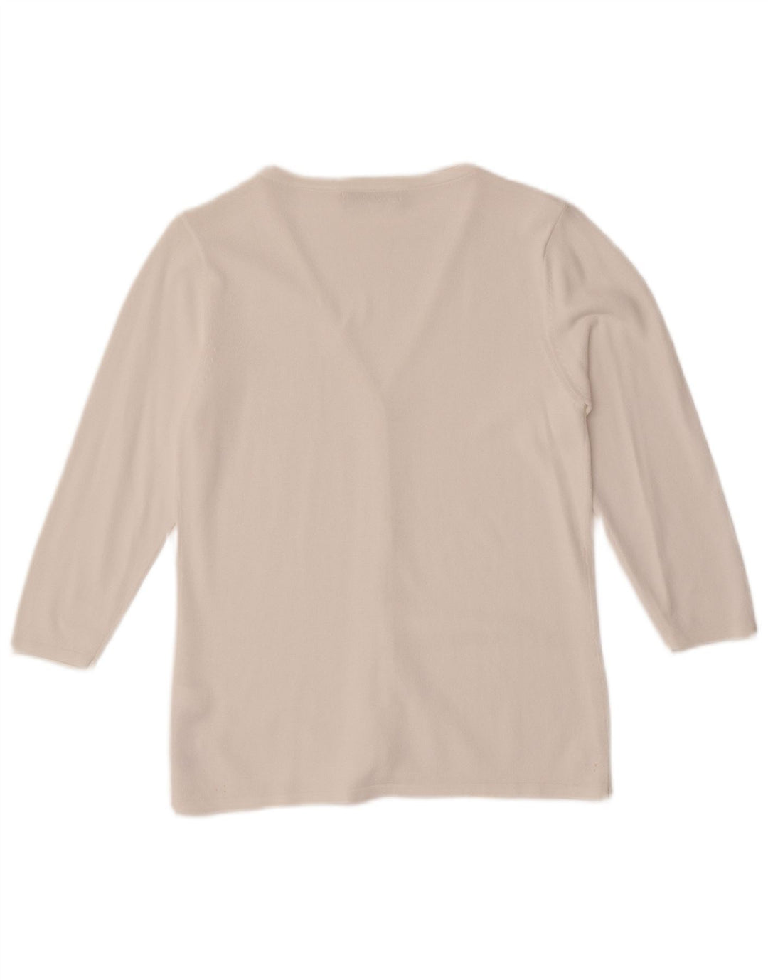 Marks & Spencer Damen-Cardigan mit 3/4-Ärmeln, Gr. 10, Weiß