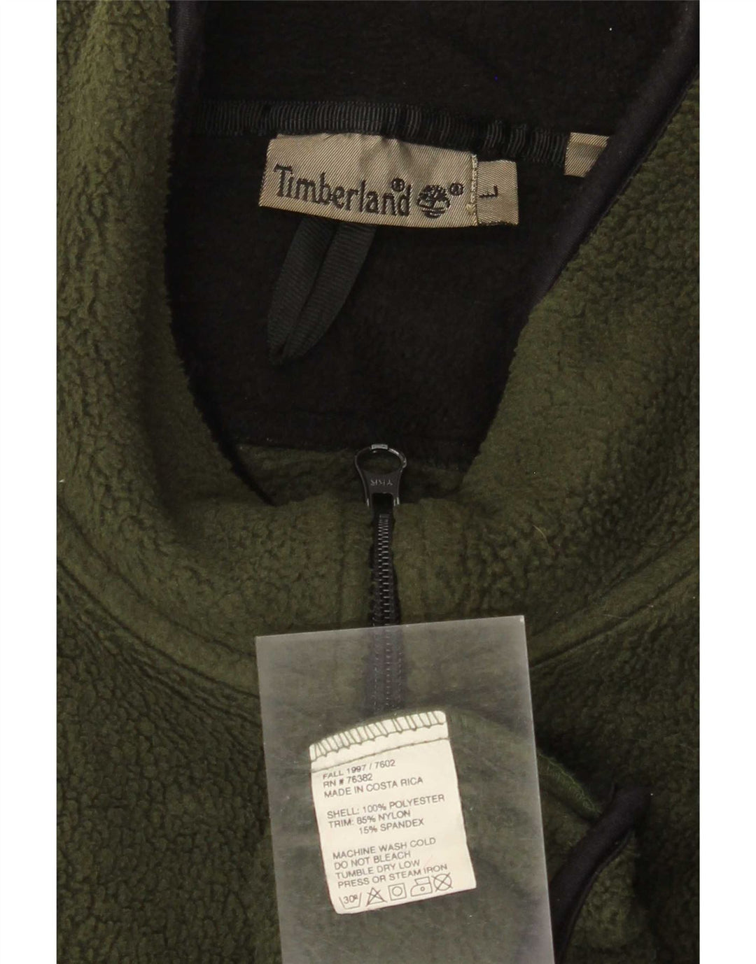 Timberland Herren Fleecejacke UK 40 Large Grün Polyester