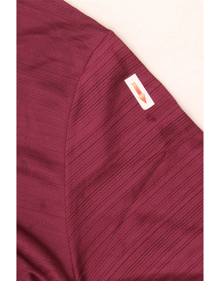 Nike Herren Dri Fit T-Shirt-Oberteil, groß, burgunderrot, gestreift, Polyester