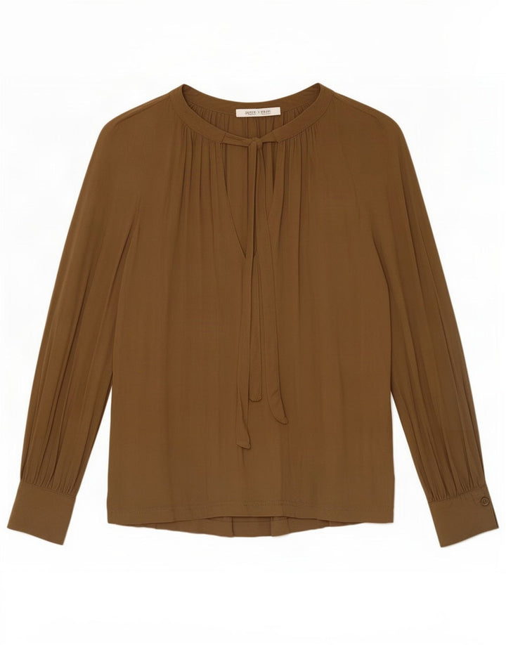 Übergroßes Blusenoberteil für Damen von Zara, Gr. 10, Größe S, grüne Viskose