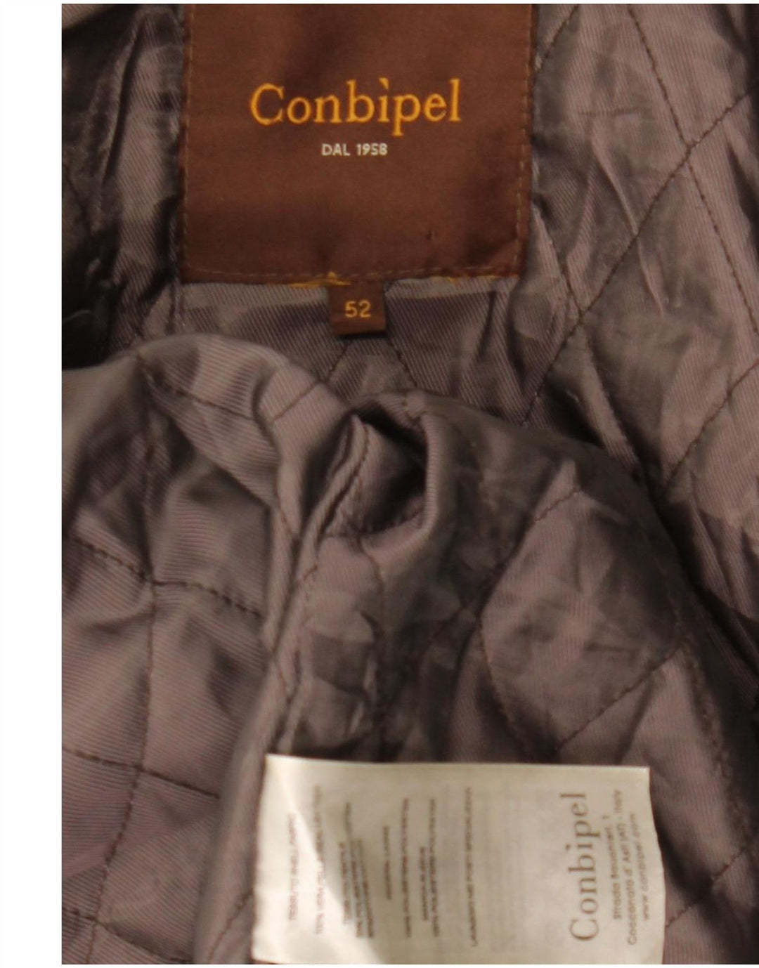Conbipel Herren Militärlederjacke IT 52 Großes graues Leder