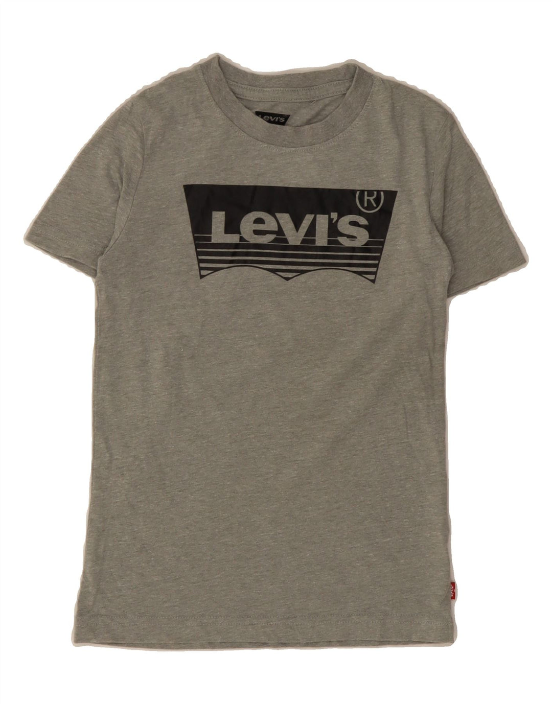 LEVI'S Boys Graphic T-Shirt Top 7-8 Years Medium Grey Cotton Vintage Levi's and Second-Hand Levi's from Messina Hembry 