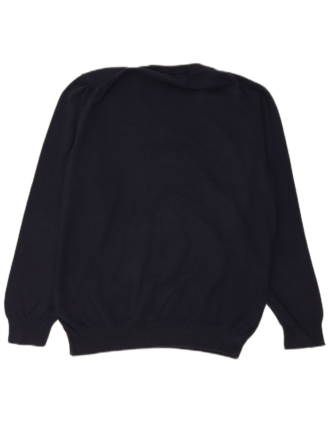 Gant Herren-Pullover mit V-Ausschnitt, groß, marineblaue Baumwolle