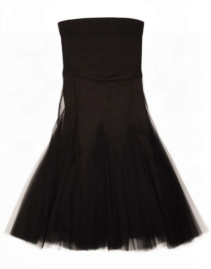 Monsoon Damen Übergroßes trägerloses Kleid UK 8 Small Schwarz Polyester
