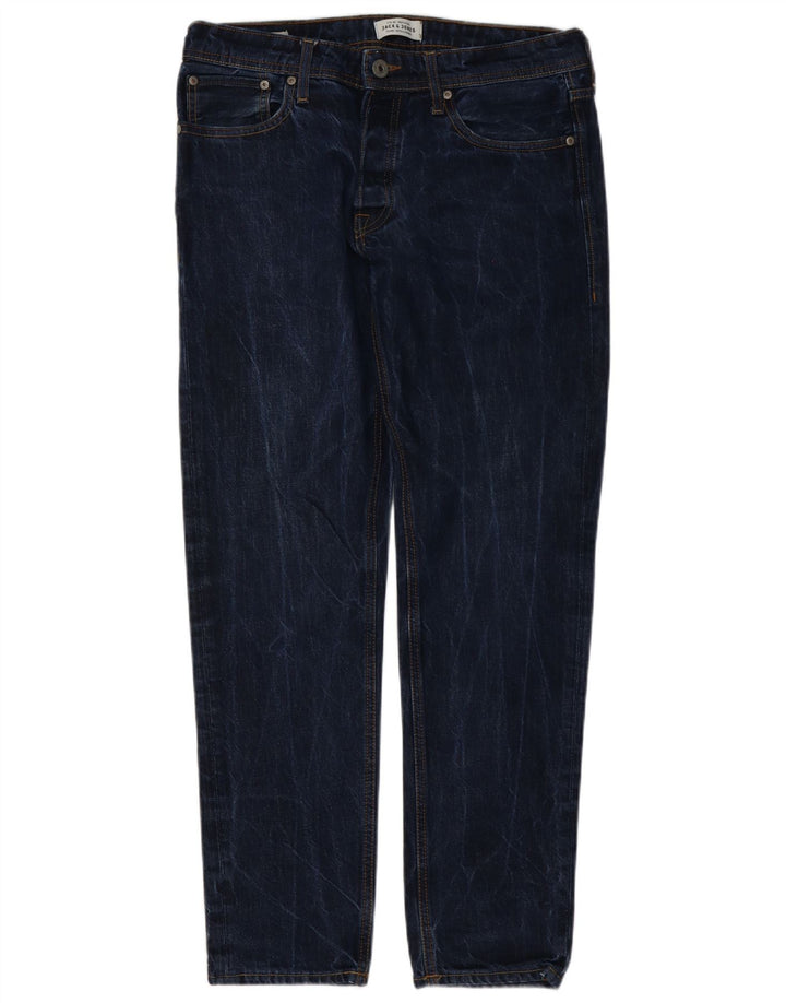 Jack & Jones Herren Slim Jeans W32 L32 Marineblau Baumwolle