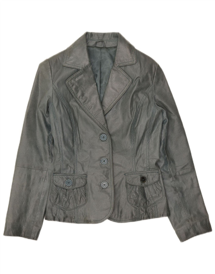 Vintage Damen 3-Knopf-Blazerjacke UK 10 Small Grau
