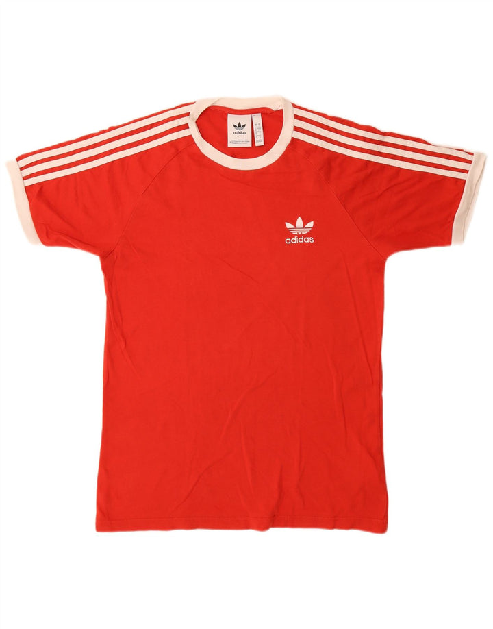 Adidas Herren T-Shirt Top Small Rot Baumwolle