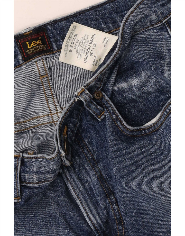 Lee Herren Rider Cropped Jeans W31 L25 Blaue Baumwolle