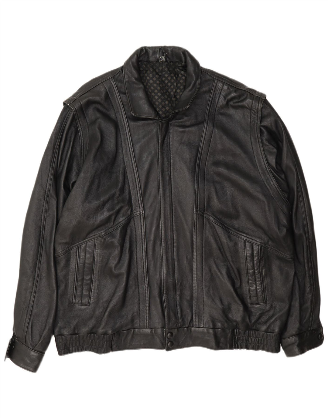 Vintage Herren Zip Flight Aviator Jacke UK 42 XL Schwarz