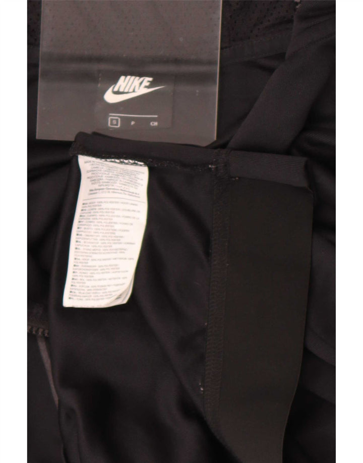 Nike Herren-Kapuzenpullover mit grafischem Reißverschluss, Größe S, Schwarz, Polyester