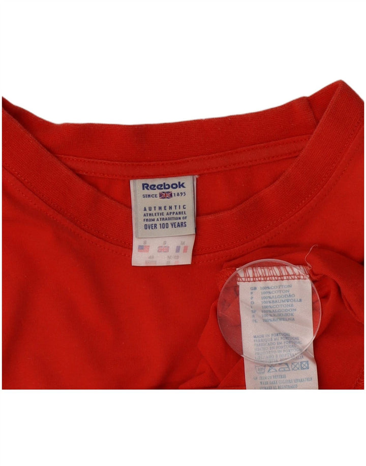 Reebok Herren T-Shirt Top Small Rot Baumwolle