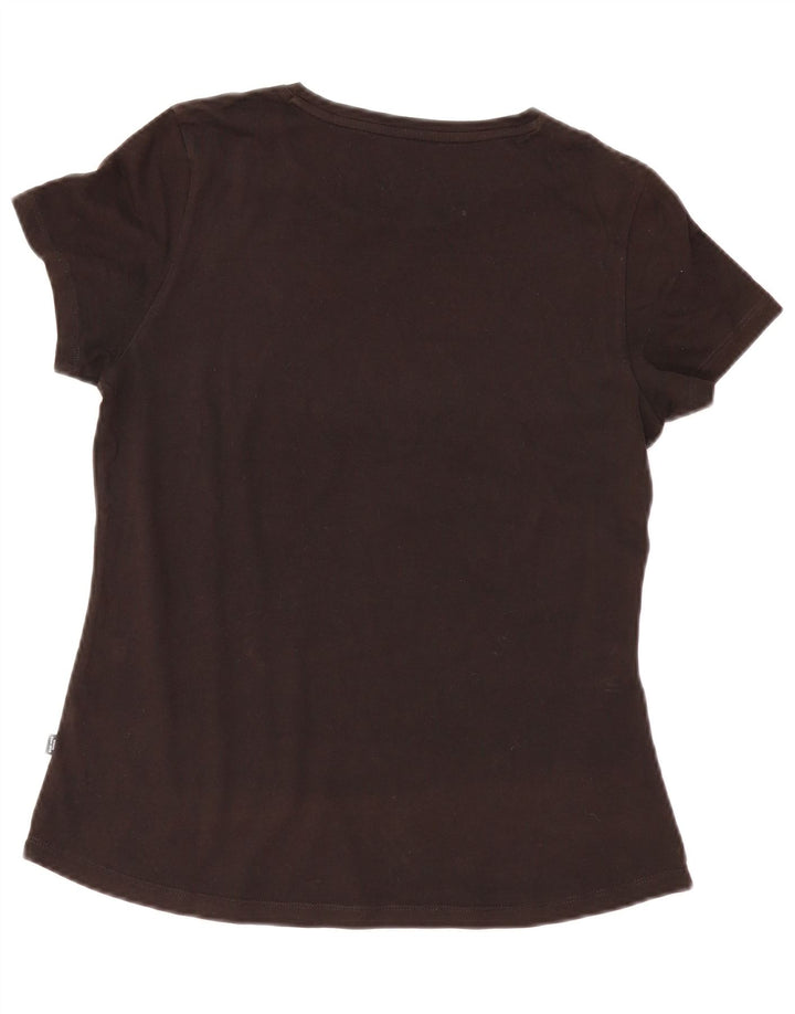 Puma Damen Graphic T-Shirt Top UK 14 Medium Schwarz