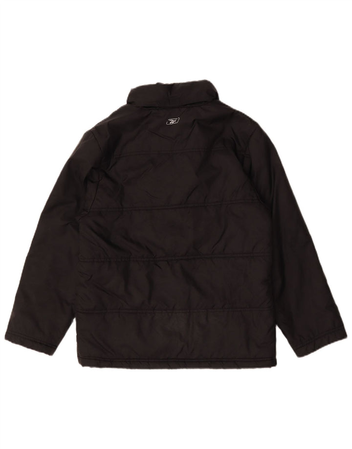 Reebok Wattierte Jacke für Jungen, 13–14 Jahre, schwarzes Polyester