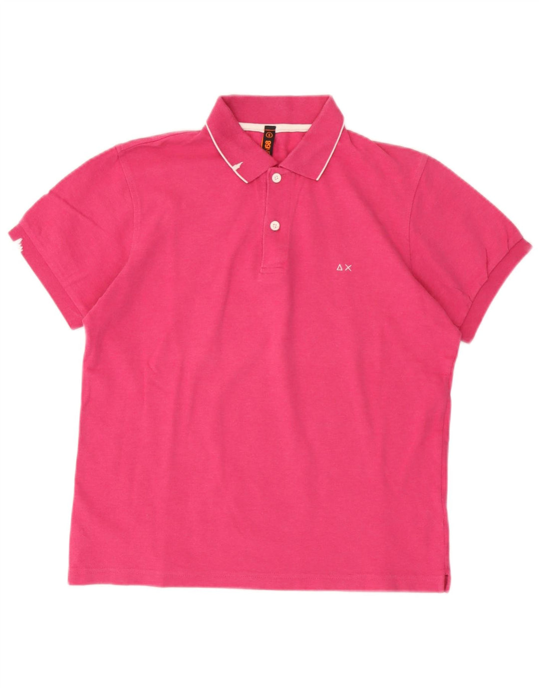 Sun68 Herren-Poloshirt, klein, rosa, Baumwolle
