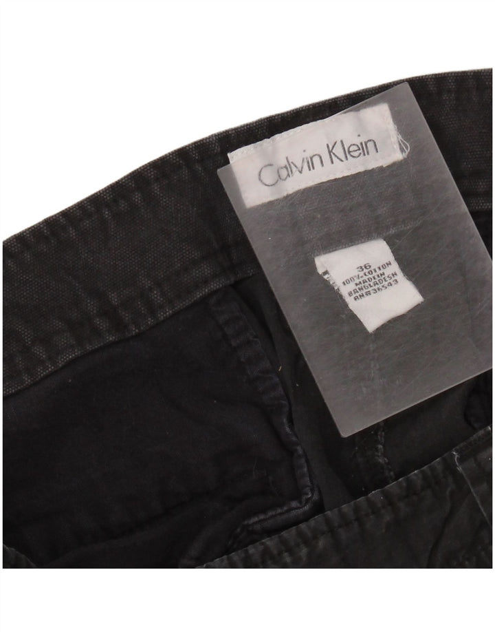 CALVIN KLEIN Herren Cargoshorts W36 Große schwarze Baumwolle