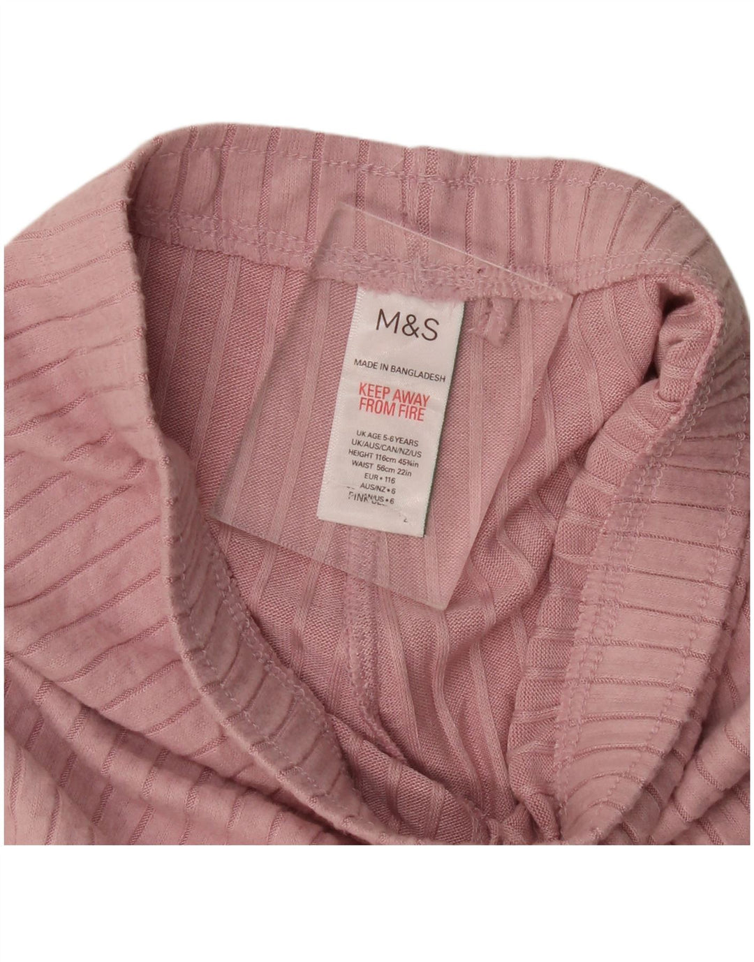 Marks & Spencer 2-teiliges Set für Mädchen, 5–6 Jahre, rosa Viskose