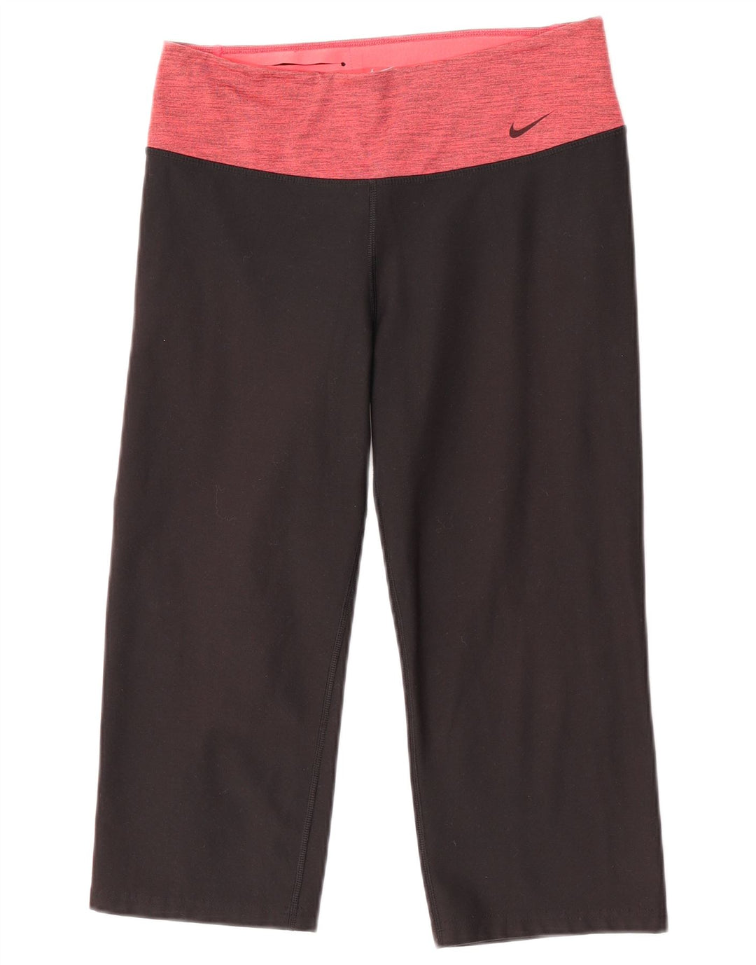 Nike Damen Dri Fit Capri-Leggings UK 14 Mittelschwarz Farbblock