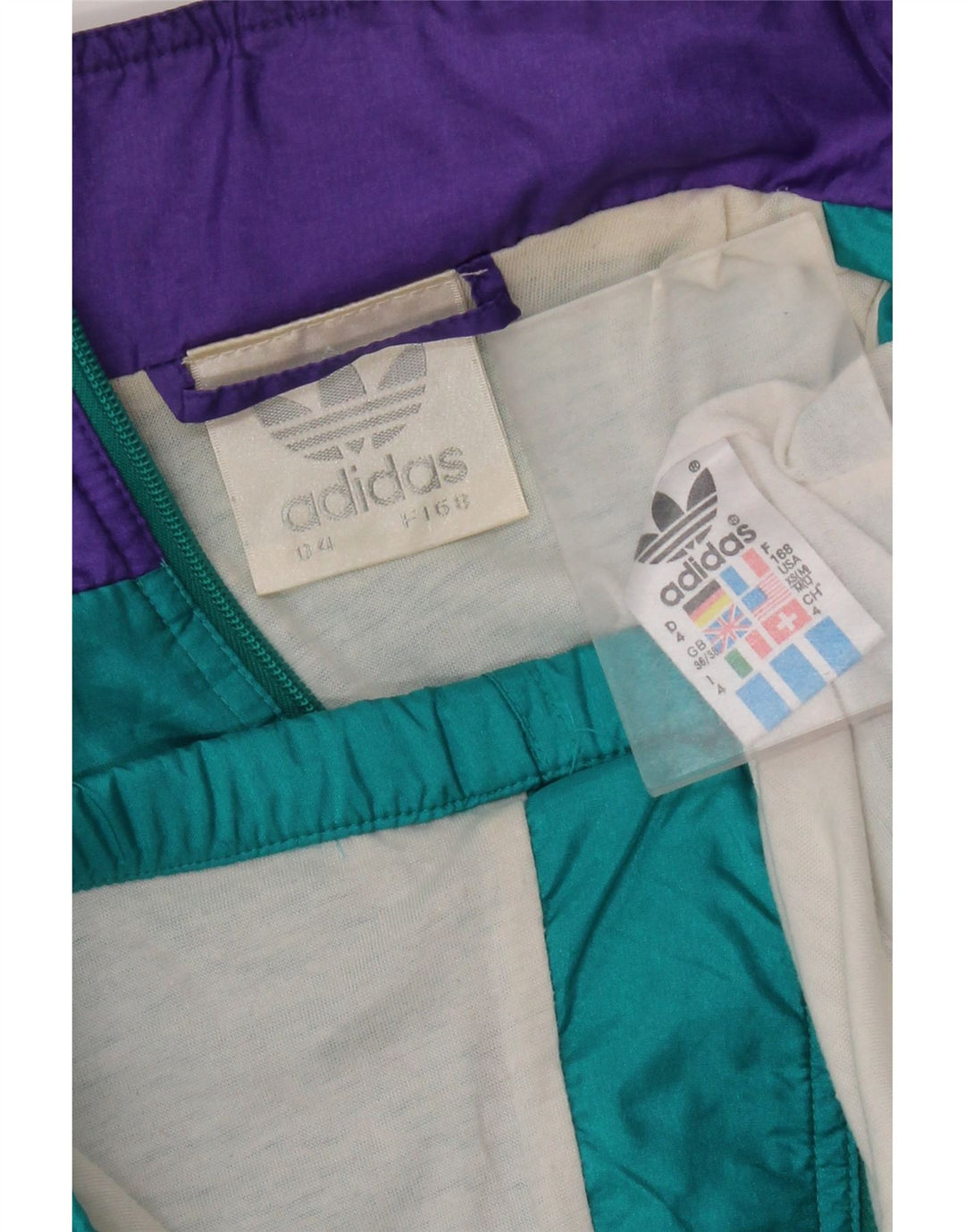 Adidas Herren Retro Trainingsanzug Top Jacke UK 36/38 Small Türkis Polyamid