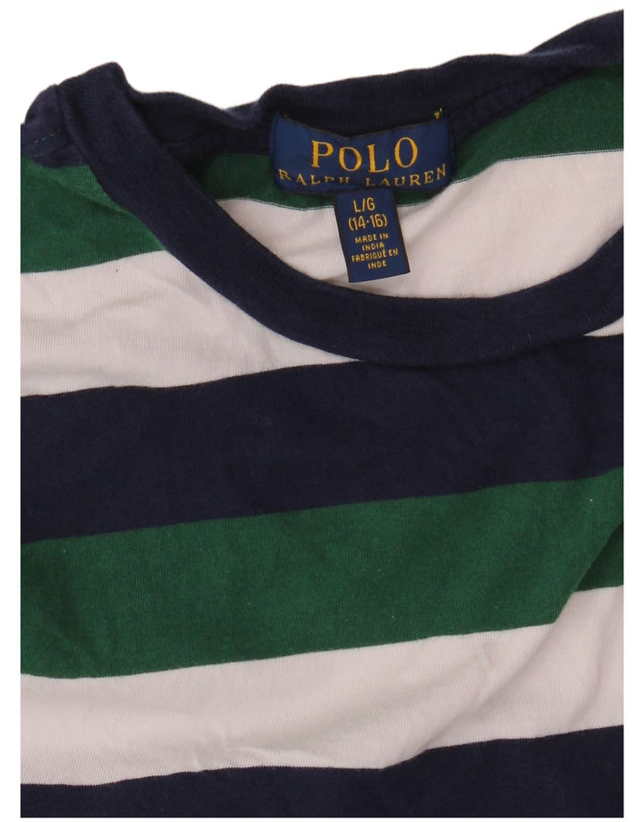 POLO RALPH LAUREN T-Shirt für Jungen, 11–12 Jahre, groß, mehrfarbig gestreift