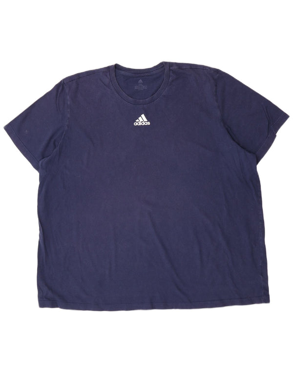Adidas Herren T-Shirt Top 3XL Marineblau Baumwolle