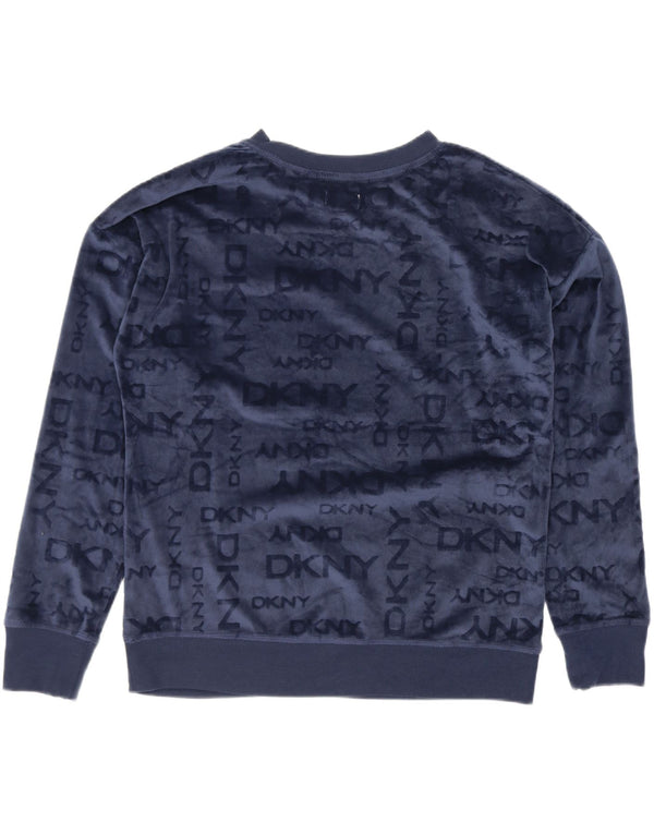 Dkny Damen-Sweatshirt in Übergröße mit Grafik, Gr. 10, Marineblau