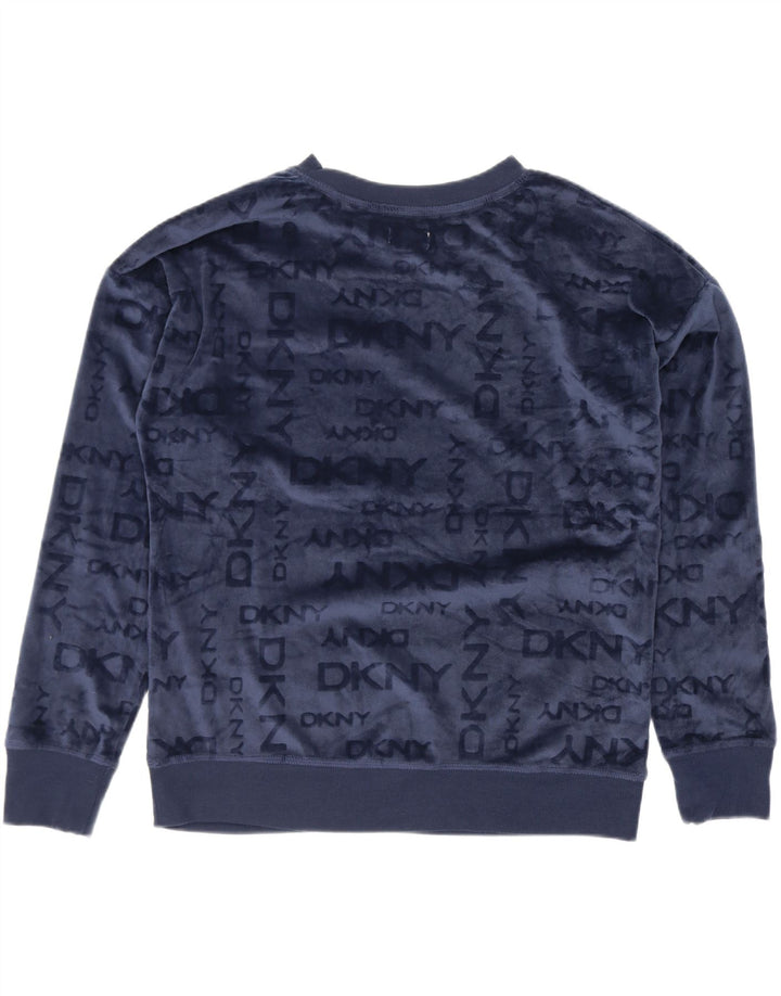 Dkny Damen-Sweatshirt in Übergröße mit Grafik, Gr. 10, Marineblau