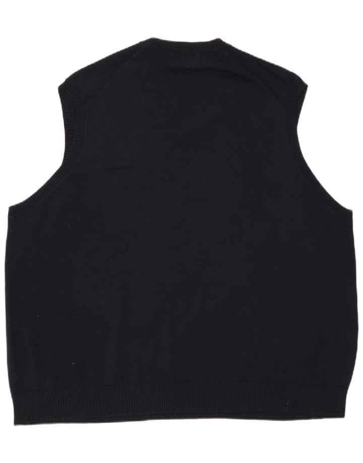 Marks & Spencer Herren Blue Harbour Weste Tank Top 2XL Marineblau Baumwolle