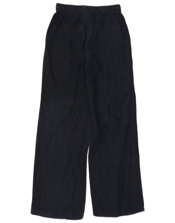 Marks & Spencer Damen-Chinohose mit weitem Bein, UK 8, Größe S, W26, L30, Marineblau