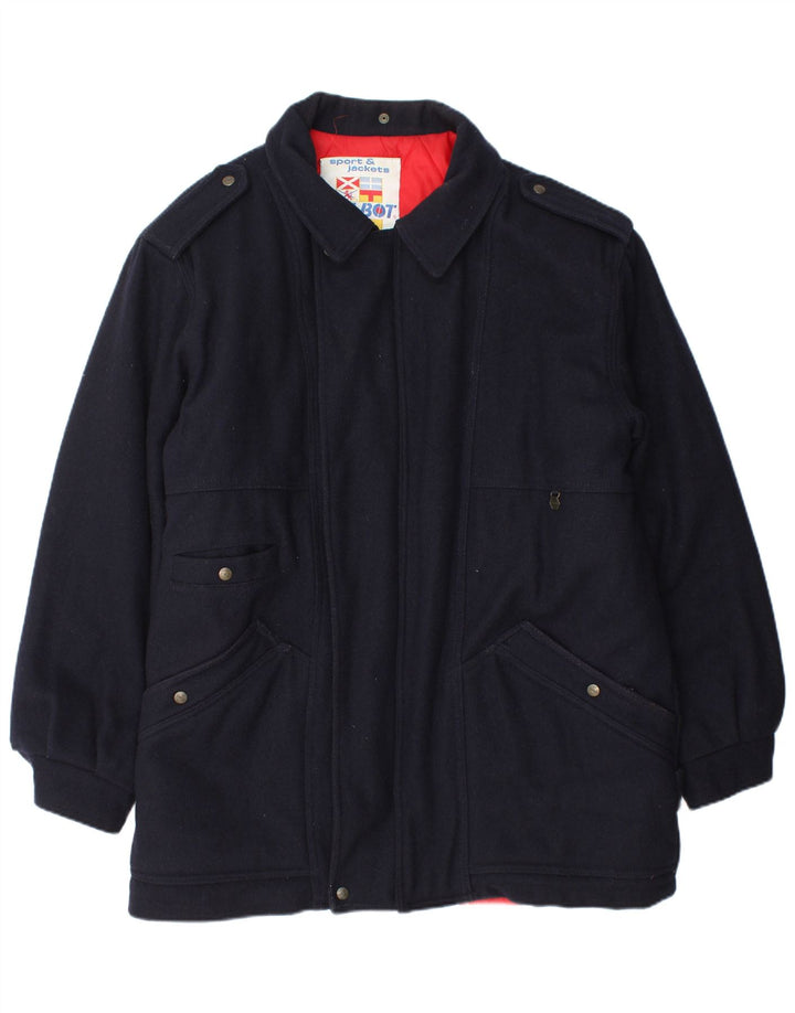 Polbot Herren Militärjacke UK 42 XL Marineblaue Wolle