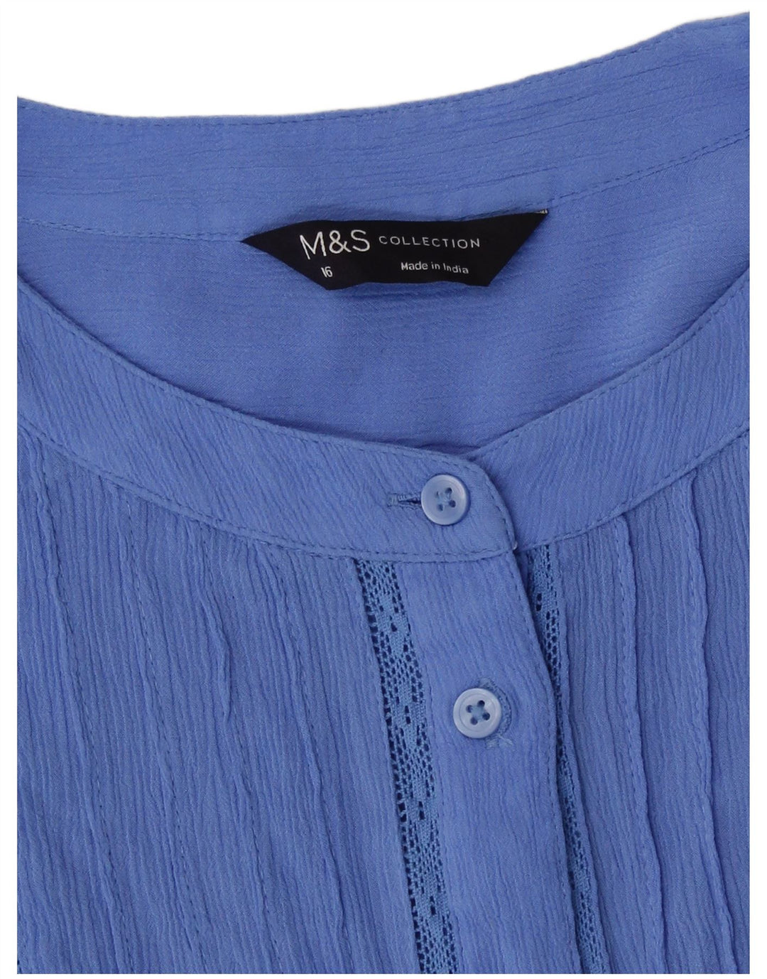 Marks & Spencer Damen-Hemdbluse, UK 16, Größe L, blaue Viskose