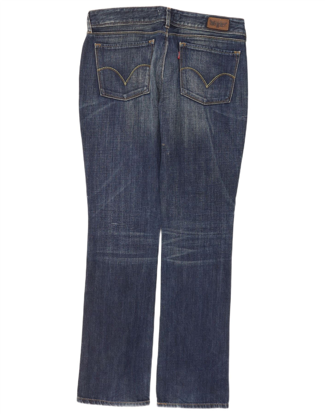 Levi's Damen 470 Straight Jeans W33 L34 Marineblaue Baumwolle