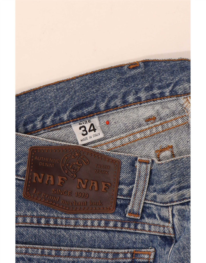 Naf Herren Straight Jeans W34 L30 Blaue Baumwolle