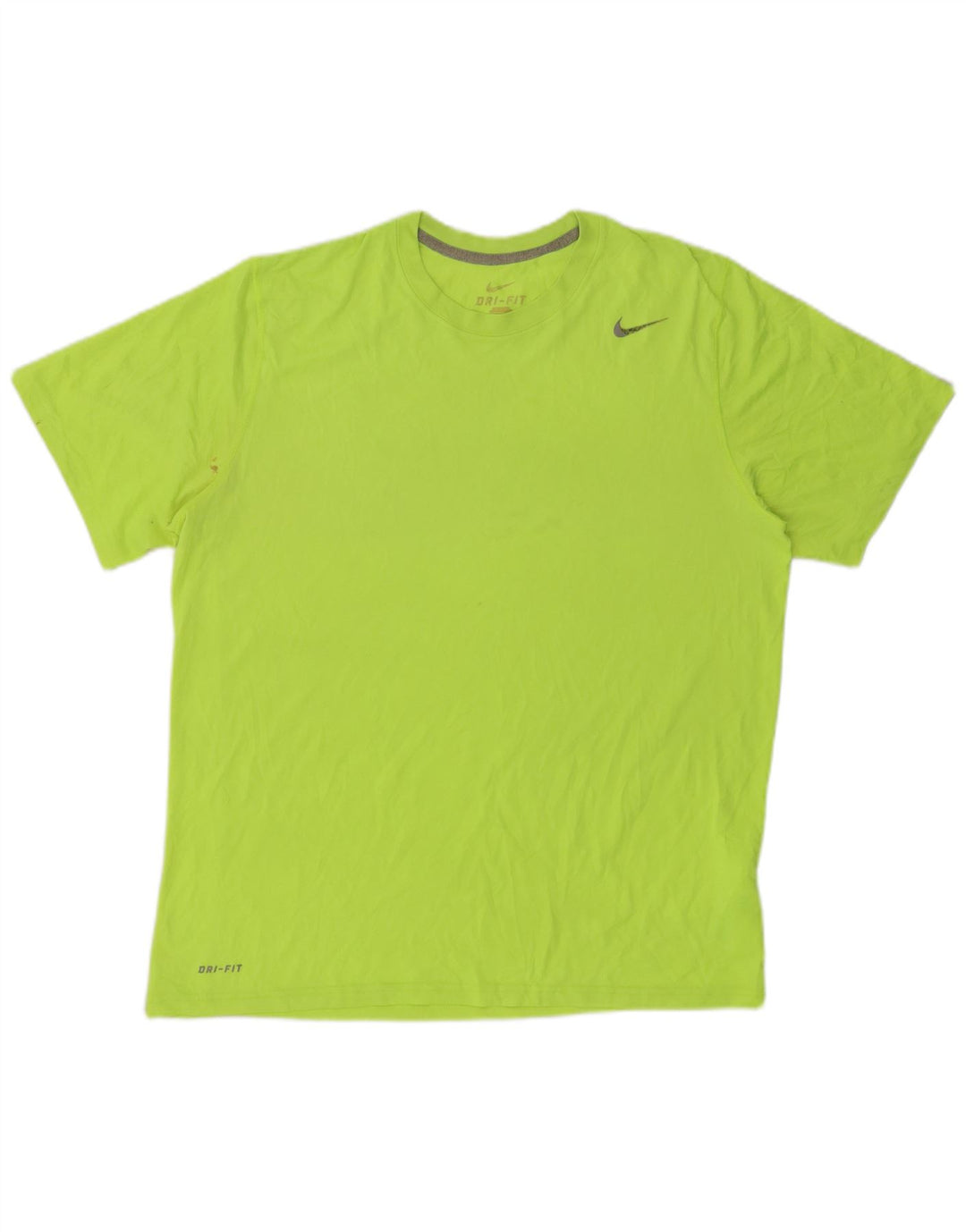 NIKE Herren Dri Fit T-Shirt Top Large Grün Polyester