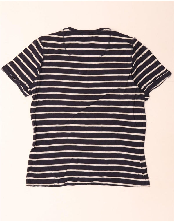 Jack & Jones Herren T-Shirt Top Large Marineblau gestreift