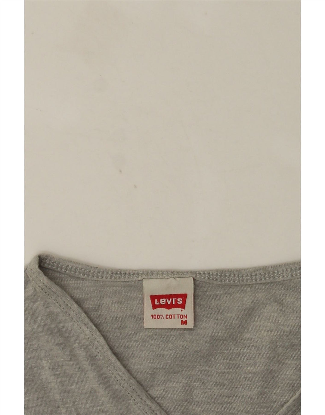 Levi's Herren-T-Shirt-Oberteil aus mittelgrau gefleckter Baumwolle