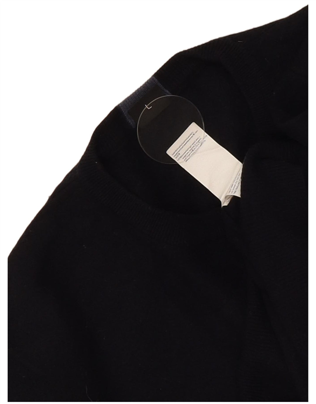 Hugo Boss Herren-Pullover mit Rundhalsausschnitt, groß, marineblaue Schurwolle