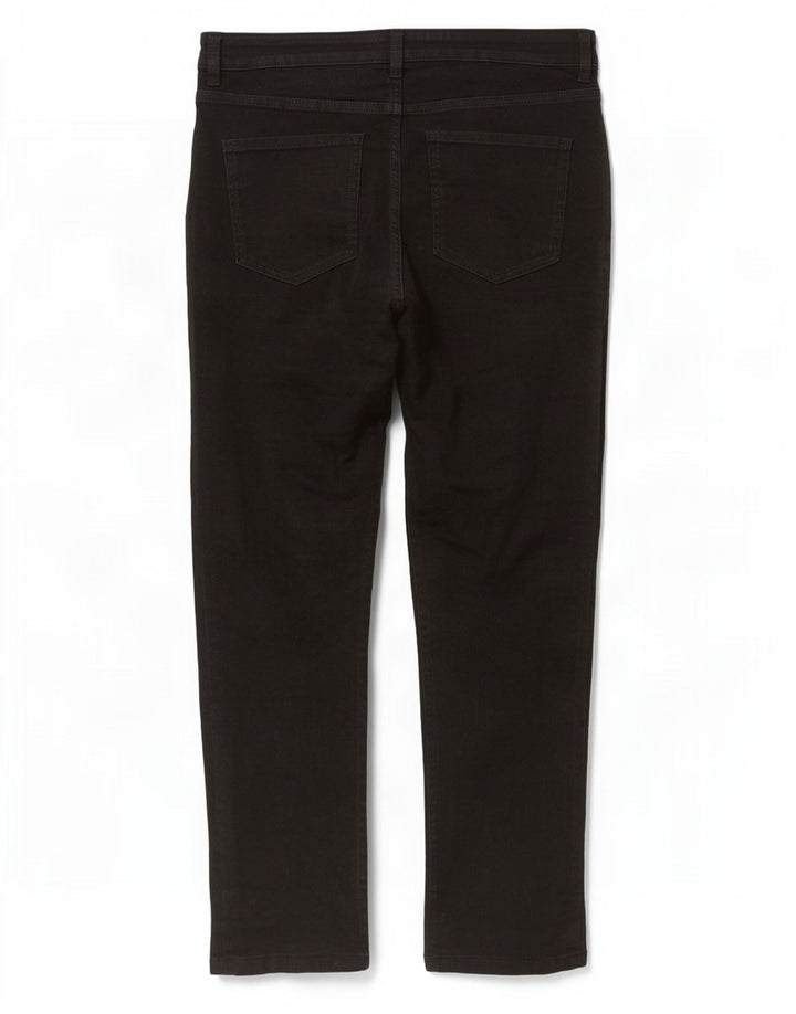 Marks & Spencer Damen Short Slim Jeans UK 14 Medium W30 L27 Schwarze Baumwolle